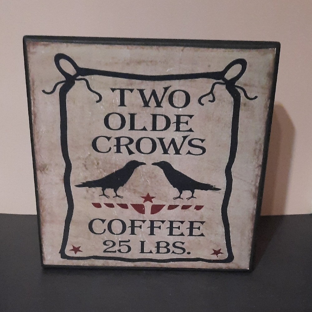 Primitives by Kathy Black and Red Two Olde Crows Wall Art